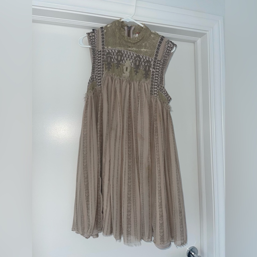 Free people purple/grey flowy dress